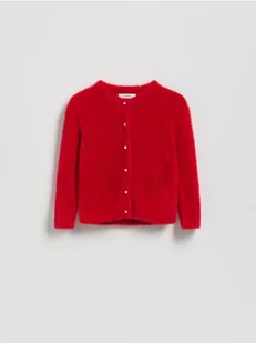 Reserved - Kardigan z ozdobnymi guzikami - czerwony - Bluzy dla dziewczynek - miniaturka - grafika 1
