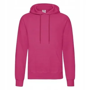 Bluza męska z kapturem Kangurka Fruit of the Loom RÓŻOWA Fuksja rozm. L - Bluzy męskie - miniaturka - grafika 1