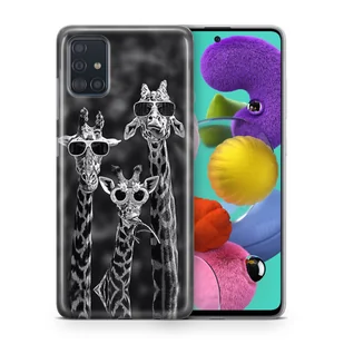 Etui na telefon komórkowy Samsung Galaxy Protective Case Cover Bumper Case Shell Ultra Thin, Model: Samsung Galaxy A51, Wybierz wzór: 3 żyrafy - Etui i futerały do telefonów - miniaturka - grafika 1
