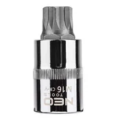 Klucze i nasadki - Neo Końcówka Spline na nasadce 1/2", M16 x 55 mm - miniaturka - grafika 1