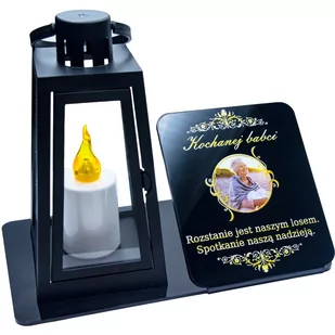 ZNICZ LED STATUETKA ZE ZDJĘCIEM NA CMENTARZ GRÓB - Lampiony i znicze - miniaturka - grafika 1