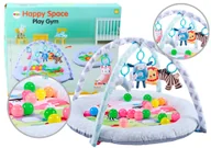 Maty edukacyjne - Mata Edukacyjna 2w1 Dla Malucha Okrągła Piłeczki Zwierzęta Zebra - miniaturka - grafika 1