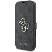Etui i futerały do telefonów - Guess GUBKP16S4GMGGR iPhone 16 6.1" czarny/black book 4G Metal Logo - miniaturka - grafika 1