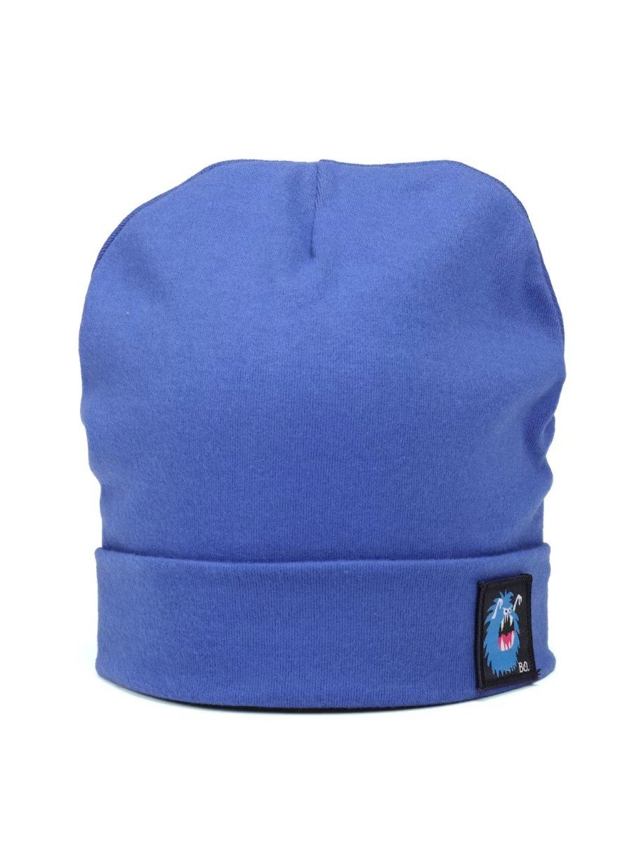 Chłopięca czapka bawełniana z aplikacją niebieska Be Snazzy r.52/56