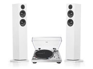 Zestawy stereo - Audio-Technica AT-LP120X-USB (srebrny) + A38 (biały) - miniaturka - grafika 1