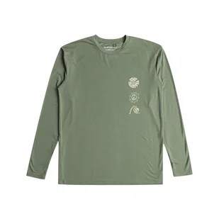 Męska Koszulka z długim rękawem QUIKSILVER COASTAL RUN LS EQYKT04312-GLW0 – Oliwkowy - Koszulki męskie - miniaturka - grafika 1
