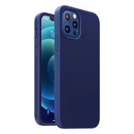 Etui i futerały do telefonów - Ugreen Protective Silicone Case gumowe elastyczne silikonowe etui pokrowiec iPhone 12 Pro Max granatowy - miniaturka - grafika 1