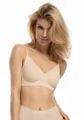 Biustonosze - Biustonosz damski miękki beżowy z elastycznymi fiszbinami Simple T-Shirt Bra Julimex - miniaturka - grafika 1
