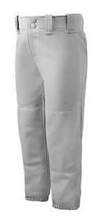 Spodnie damskie - Mizuno Dorosłe damskie spodnie z niskim stanem Fastpitch Softball szary XXL - grafika 1
