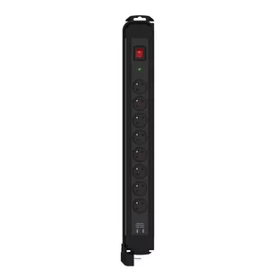 Przedłużacz z 8 gniazdami 2x USB 3m Czarny 3276007183276 - Przedłużacze i rozgałęźniki - miniaturka - grafika 1