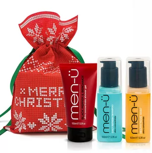 Men-u Zestaw prezentowy - Żel pod prysznic czarny pieprz i bergamotka, nawilżający szampon do włosów oraz żel do mycia twarzy - Zestawy kosmetyków męskich - miniaturka - grafika 1