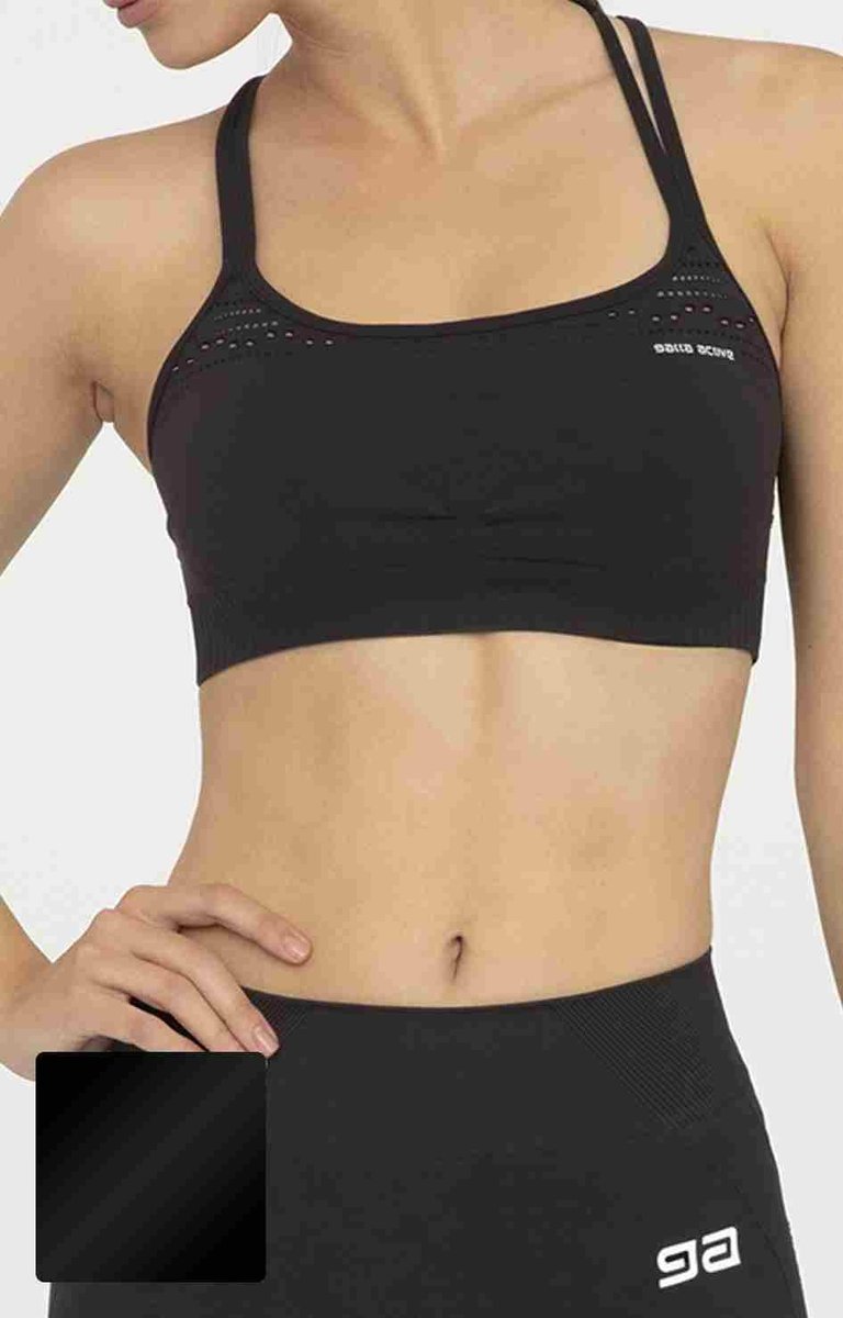 Biustonosz sportowy, czarny, Gatta