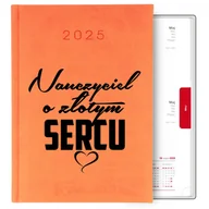 Notesy i bloczki - KALENDARZ POMARAŃCZOWY A5 2025 TERMINARZ DZIENNY PREZENT DLA NUCZYCIELI WZ - miniaturka - grafika 1