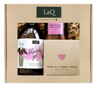 Zestawy kosmetyków damskich - LaQ, Zestaw Kicia Magnolia Żel 500ml + Maslo Do Ciała 200ml + Świeca 150 ml - miniaturka - grafika 1