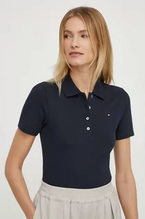 Koszulki i topy damskie - Tommy Hilfiger polo damski kolor granatowy - grafika 1