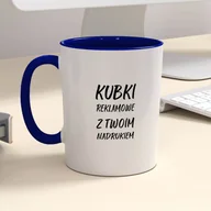 Kubki - Firmowy kubek reklamowy - CLASSIC z kolorowym wnętrzem i uszkiem - miniaturka - grafika 1