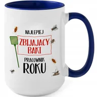 Kubki - Kubek XXL Granatowy PRACOWNIK ROKU Zabawny Na Prezent WIELE WZORÓW - miniaturka - grafika 1