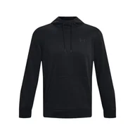 Bluzy męskie - Męska Bluza UNDER ARMOUR UA ARMOUR FLEECE HOODIE 1373353-001 – Czarny - miniaturka - grafika 1