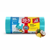 Worki na śmieci - Worki na śmieci 35L o zapachu owoców tropikalnych z uszami Jan Niezbędny 20+5 szt. - miniaturka - grafika 1