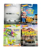 Samochody i pojazdy dla dzieci - HOT WHEELS RETRO ENTERTAINMENT 2023 ZESTAW 4szt DMC55 MIX2 - miniaturka - grafika 1