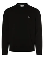 Bluzy męskie - Lacoste Męska bluza nierozpinana Mężczyźni Materiał dresowy czarny jednolity, 3 - miniaturka - grafika 1