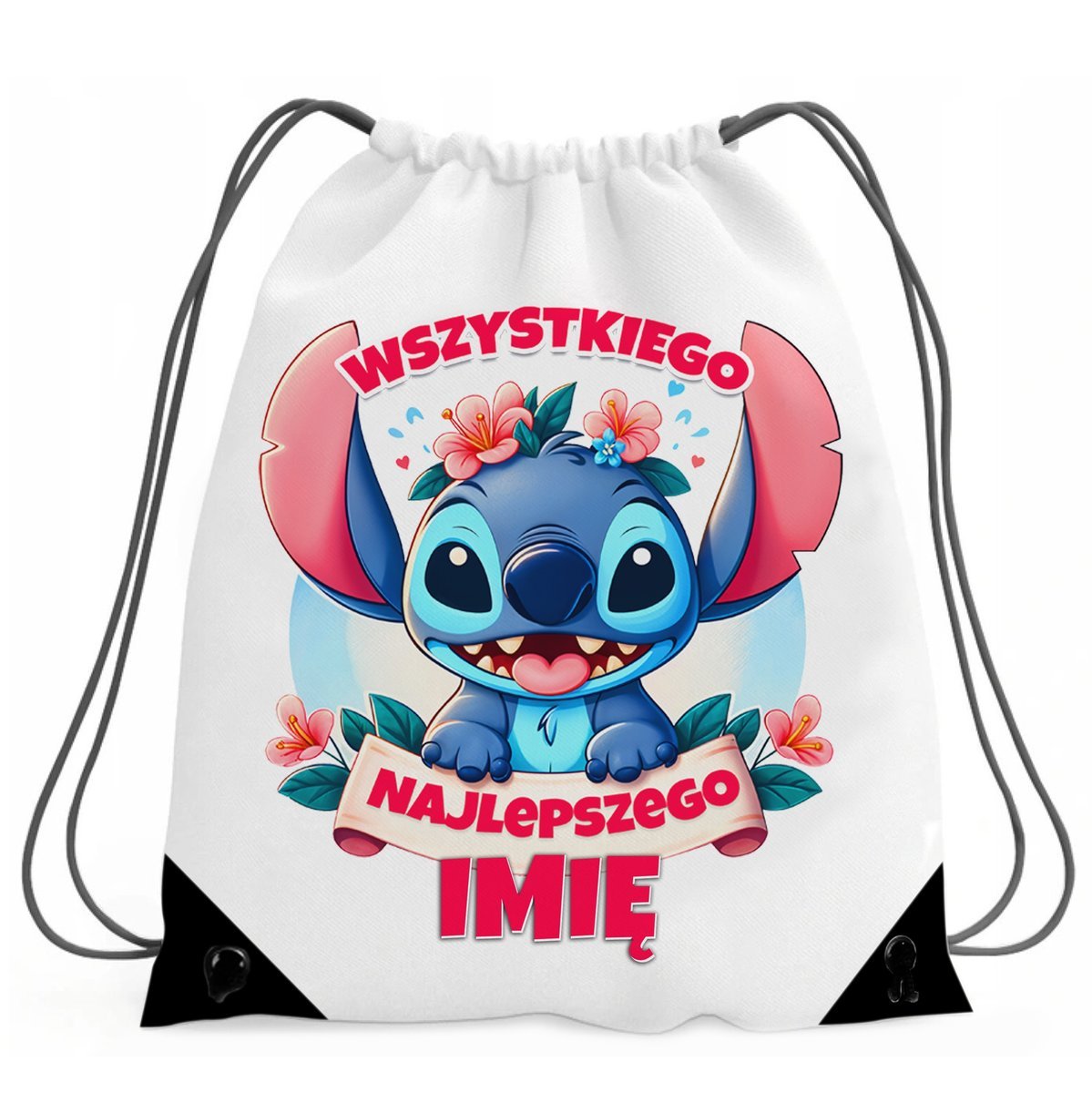 BIAŁY WOREK PLECAK SZKOLNY DO SZKOŁY PRZEDSZKOLA STICH STITCH ANGEL 4