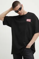 Koszulki męskie - Diesel t-shirt bawełniany T-BOXT-Q15 męski kolor czarny z nadrukiem A15012.0AKAK - miniaturka - grafika 1