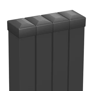 Polargos Słupek ogrodzeniowy 6x4x200 cm 4szt. antracytowy - Ogrodzenia - miniaturka - grafika 1