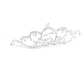 Ozdoby do włosów - OPASKA do włosów DIADEM ślubna CYRKONIE korona - miniaturka - grafika 1