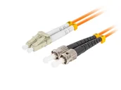 Kable światłowodowe - Lanberg FO-STLU-MD21-0100-OG InfiniBand/fibre optic cable 1 m ST LC OM2 Pomarańczowy - miniaturka - grafika 1
