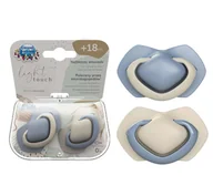 Smoczki uspokajające - CANPOL BABIES SMOCZEK SILIKONOWY SYMETRYCZNY PURE COLOR 18m+ 2 szt - miniaturka - grafika 1