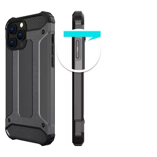 Hybrid Armor pancerne hybrydowe etui pokrowiec iPhone 13 Pro Max czarny - Etui i futerały do telefonów - miniaturka - grafika 4