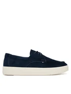 Półbuty męskie - Tommy Hilfiger Półbuty Casual Suede Stitch Toe Hybrid FM0FM05707 Granatowy - miniaturka - grafika 1