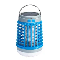 Latarki - Elektryczny zabijacz owadów 3 w 1 – z funkcją światła i latarki – ładowany przez USB i zasilany energią słoneczną – niebieski - miniaturka - grafika 1