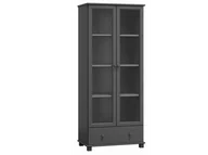 Witryny - Witryna drewniana nr3 szara - miniaturka - grafika 1