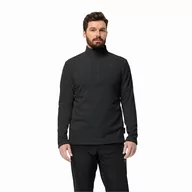 Bluzy męskie - Męska bluza polarowa Jack Wolfskin TAUNUS HZ M black - S - miniaturka - grafika 1
