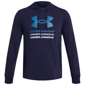 Bluzy sportowe męskie - Męska bluza Under Armour Rival Terry Graphic Hood Rozmiar: M / Kolor: niebieski - miniaturka - grafika 1