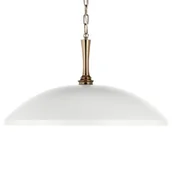 Lampy sufitowe - Żyrandol na łańcuchu Delarosa KL-DELAROSA-P-WH do salonu biały - miniaturka - grafika 1