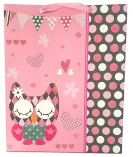 JU-PITER Torebka prezentowa sowy 1143B 26x32x12cm p12, cena za 1szt - Pozostałe akcesoria dla plastyków - miniaturka - grafika 1