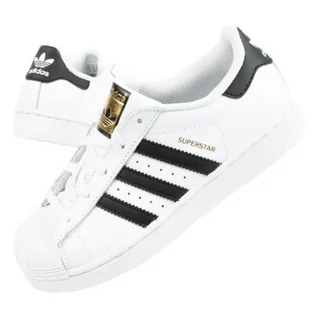 Buty dla dziewczynek - Buty sportowe adidas Superstar W BA8378 białe - grafika 1
