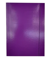 Pozostałe akcesoria dla plastyków - Teczka lakierowana z gumką A4 Fioletowa - miniaturka - grafika 1