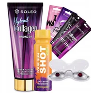 Balsamy i kremy do opalania - Soleo Collagen Hybrid 200ml Bronzer Z Kolagenem + Gratisy - miniaturka - grafika 1