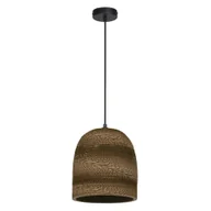Oprawy, klosze i abażury - LEDVANCE Decor Cardboard Ball Bell lampa wisząca brązowa wykonana z tektury falistej, E27, średnica 260 mm, klosz wykonany z materiału pochodzącego z recyklingu, ekologiczna dzięki wymiennemu źródłu światła, łatwy montaż - miniaturka - grafika 1