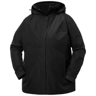 Kurtki i kamizelki sportowe damskie - Helly Hansen Aden Plus, kurtka przeciwdeszczowa, damska, plus size, czarna - miniaturka - grafika 1
