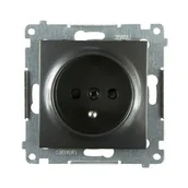 Wyłączniki światła i elektryczne - Simon Gniazdo pojedyncze 2P + Z 54 antracyt - miniaturka - grafika 1