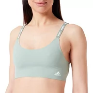 Biustonosze - Adidas Sports Underwear damski biustonosz typu stanik, olive green, M - miniaturka - grafika 1