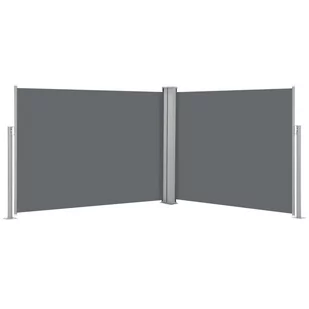 vidaXL vidaXL Zwijana markiza boczna, antracytowa, 140 x 1000 cm - Markizy - miniaturka - grafika 1