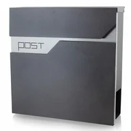 Skrzynki na listy - Skrzynka pocztowa z gazetnikiem na listy grafitowa ze stali nierdzewnej - miniaturka - grafika 1