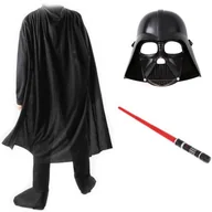 Zabawki militarne - DARTH VADER: PELERYNA + MASKA + CZERWONY MIECZ ŚWIETLNY -DLA FANA STAR WARS - miniaturka - grafika 1
