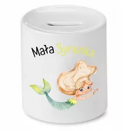 Skarbonki - SKARBONKA DLA DZIECI MAŁA SYRENKA PREZENT z Nadrukiem ze Zdjęciem - miniaturka - grafika 1